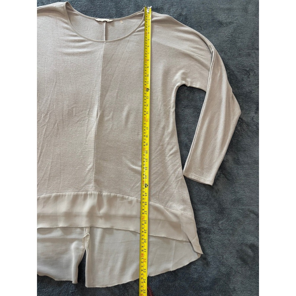 Soft Surroundings Long Sleeve Tunic, Women's Size Medium, Lightweight Tan Cream - Picture 10 of 11